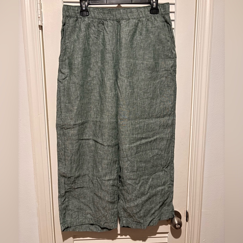 Cynthia Rowley Linen Pants in Washed Sage - Picture 4 of 4